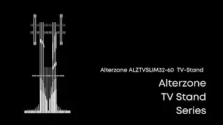 Alterzone Slim 6s TV floor stand with equipment shelf, 32