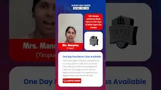 Transformative Learning: Mrs. Manopriya Talks About 100+ Days of Live Export Practice