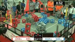 2015 VRC Math Q121 - 1264B 81M vs 4112A 323B - 55 to 53 - VEX Worlds 2015 - Math Division