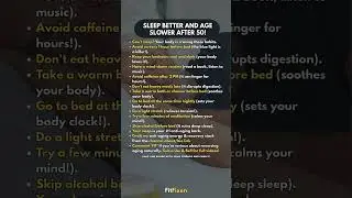 👆 Sleep Better & Age Slower After 50 | 10 Habits for Quality Sleep! #FitFixen #shorts