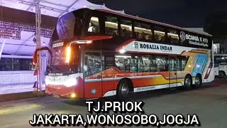 Bus Rosalia Indah !! Trip Jakarta Purwokerto Wonosobo Klaten Jogja. Terminal Tanjung Priok