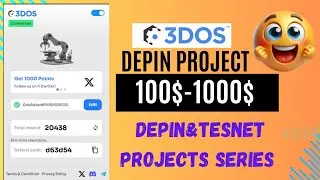 3Dos new depin project | Depin& Testnet Project Ep1 | Airdrop Squads