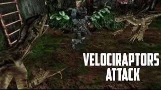 Velociraptors Attack || Dino Crisis 2 || No Damage || No Commentary || Dino Hunting