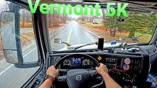 pov truck driving 5K USA Vermont Rain