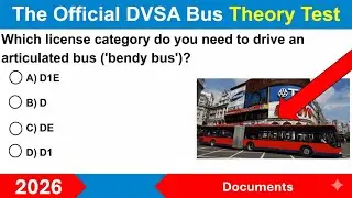 DVSA Bus and Coach PCV Licence Theory Test and Answers - Documents 2026
