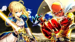 Artoria Saber Pendragon V2 OP (New) VS Manga Saitama OP in Jump Force Mugen