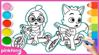 Простое рисование и раскрашивание Pinkfong & Hogi