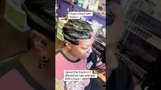 Finger waves with tracks #fingerwaves #waves #baltimorehairstylist  #haircare  #hairtutorial