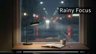 Soft Mug ☕ Rainy Window Cafe Jazz | Calm Night Work Ambience