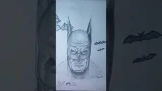 🦇Batman Face Drawing | Dynamic Drawing: How to Draw Batman's Iconic Face #shorts #drawingforkids