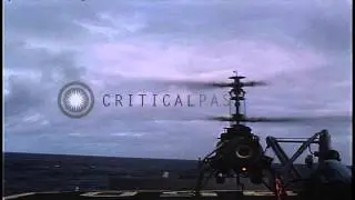 United States Navy 's first anti sub marine helicopter-DASH Drone in United State...HD Stock Footage