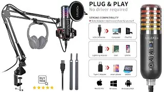 LILANZo USB Condenser Microphone for PC PS4, PS5 Streaming Singing Podcast Studio, Gaming Mic Kit