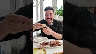 First time eating Peking duck with pancakes 😍 #food #shortsvideo