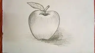 Apple sketch for kids