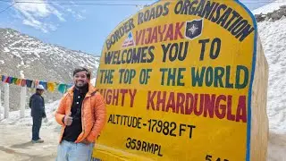 Mighty Khardungla Pass || At a height of 17982 ft | Even breathing is difficult here | Ladakh dream