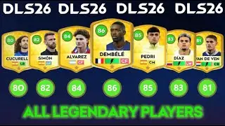 РАСКРЫТО: ВСЕ ЛЕГЕНДАРНЫЕ ИГРОКИ В DLS 26 (КАРТОЧКИ ИГРОКОВ + ИЗМЕНЕНИЯ РЕЙТИНГА) │ DREAM LEAGUE ...
