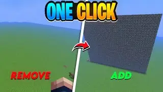 How to add & Remove BEDROCK wall in Mcpe one click | mob battle mod | mob battle arena map