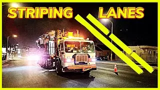 USA - STRIPING YELLOW LANES - CENTINELA AVE. CRAFCO FORD PETERBILT  PART 1 @MasterWorkers