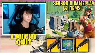BUGHA Reacts To SEASON 5 Gameplay, Tilted Towers & All New WEAPONS & Items! (Fortnite Season 5)