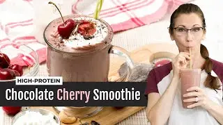 Protein Cherry Chocolate Smoothie with Cottage Cheese