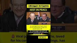 Viral judge Frank Caprio, loved for his compassionate rulings, has passed away#sad #trendingshorts