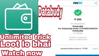 Loot trick databuddy 500 rs per day go to paytm