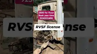 RVSF license suggestion 2500 rs , GPay 9230222490, Book your time