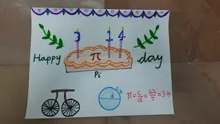 International Pi Day Drawing//World Pi Day Poster Drawing/How To Draw Mathematics Chart For Project