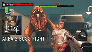 ZOMBIE HUNTER: D DAY - iOS - Area 2 Boss fight & Area 3 Gameplay - iPhone 11 Pro Max