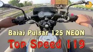Bajaj Pulsar 125 NEON BS4 || TOP SPEED TEST || 0 to 60 to 80 to 100 TIMING
