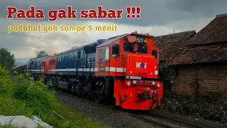 Kereta api babaranjang CC 205 dari arah stasiun tanjung karang 