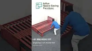 Wooden Single Bed Cum Double Bed | Convertible & Expandable Bed for Small Rooms