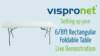 Six - Eight foot Rectangular Foldable Table - Vispronet