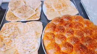 رغيفات معمرين بالكفتة والخضر لذاذ😋💜🌺✌️✅