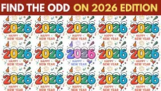 🎉 Happy New Year 2026 🎆 | Find the ODD Letter Emoji 👀🧩#yourbraintwist