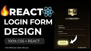 Stunning React Login Form UI Design (Pure CSS + React JS)