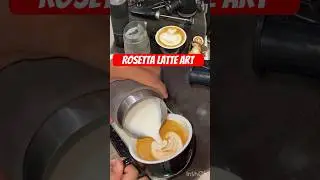 Heat milk challenge with cup warmer - Nanofoamer Rosetta latte art - 2nd Sep #latteart #rosetta