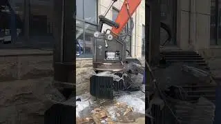 Test of Scrap Magnet Attachment for Excavator | Galen Group