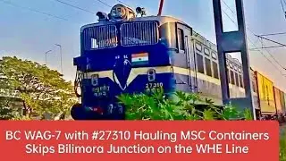 BC WAG-7 with #27310 Hauling MSC Containers Skips Bilimora Junction on the WHE Line