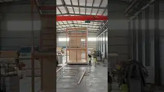 Wall installation of prefabricated SIPs house. #prefabhouse #sip #modularhomes