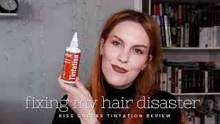Fixing My Hair DISASTER | kiss colors tintation REVIEW