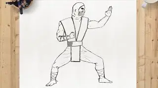 How to Draw SUB ZERO Mortal Kombat X, Scorpian Drawing Tutorial, Easy Sketch