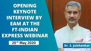 Opening keynote interview by EAM at the FT-Indian Express webinar