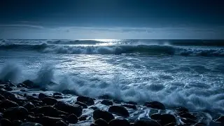 Night Ocean Waves for Insomnia Relief | Deep Healing Sounds to Calm Your Mind and Sleep Peacefully