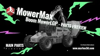 MowerMax Boom Mower 3D model | 3d Parts Preview