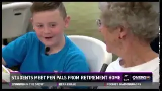 Students meet Pen Pals from Retirement Community