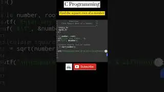 C Programming| Find the square root of a number | #cprogramming  #programming  #coding  #shorts