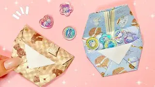【折り紙】簡単なのに超便利！シールもコインも入る🎀ときめきケース💓