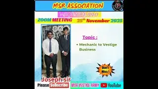 Mechanic to Vestige Business - Joseph sir