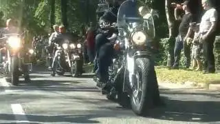 Parada Harley Davidson Poland Karpacz 2016 cała + palenie gumy